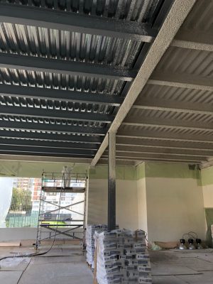 Acabado del mortero de perlita y vermiculita