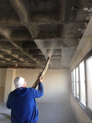 Protección pasiva con mortero de lana de roca