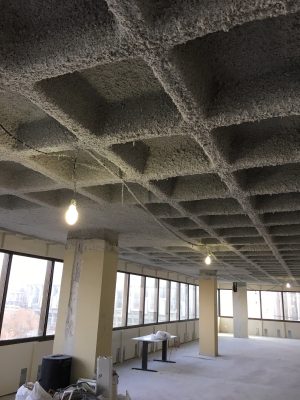 Protección pasiva contra el fuego Estructura metálica con Empresa especializada mortero de lana de roca