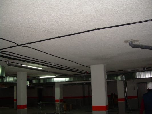 Acabado de mortero de lana de roca